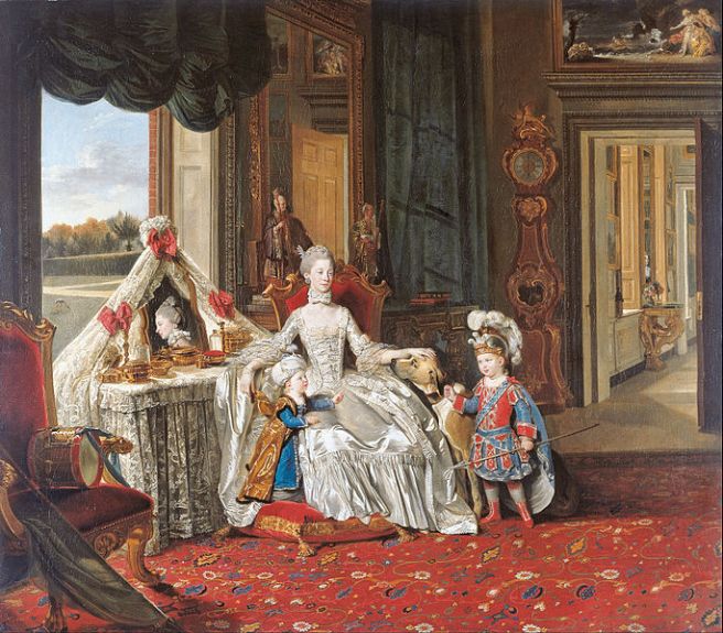 684px-Johan_Zoffany_-_Queen_Charlotte_(1744-1818)_with_her_Two_Eldest_Sons_-_Google_Art_Project